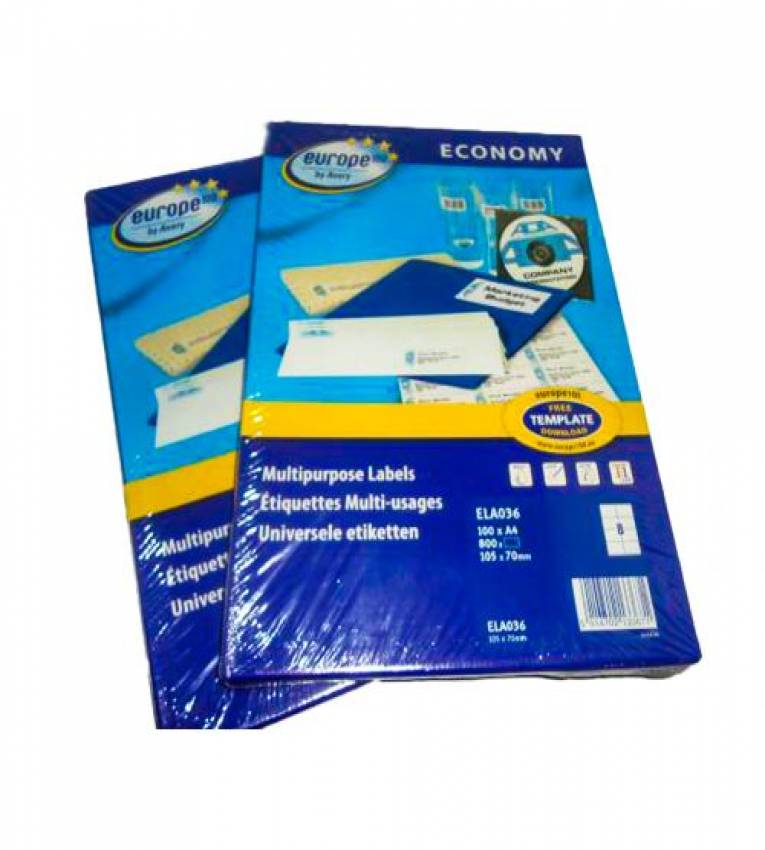 Étiquettes adhésives autocollant blanches 105 x 70 mm 100 Feuilles A4 800 PCS